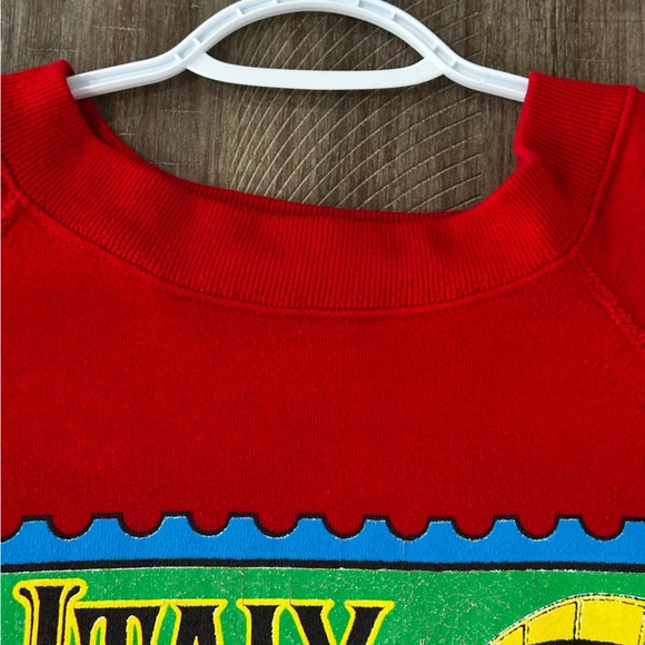 Disney Wear Vintage 80’s Mickey Italy Postage Stamp Sweatshirt 4XL MADE IN USA! - Picture 9 of 15